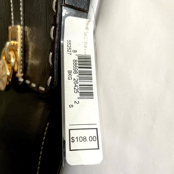 MICHAEL Michael Kors Hamilton black leather snap belt bag gold hardware NWT, S - Picture 5 of 12